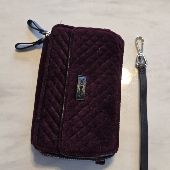 Vera Bradley Iconic RFID All-In-One Velvet Crossbody Bag Wristlet No Strap - Picture 8 of 12